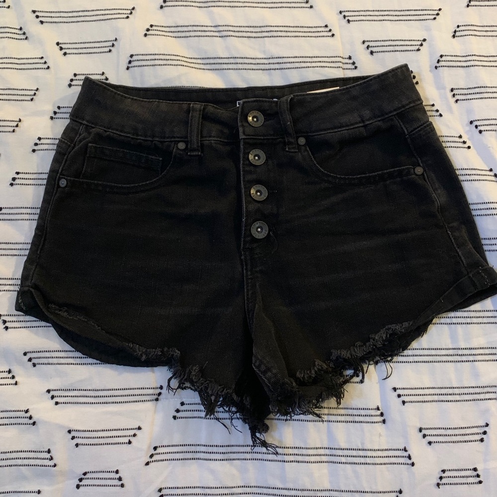 Empyre black denim shorts